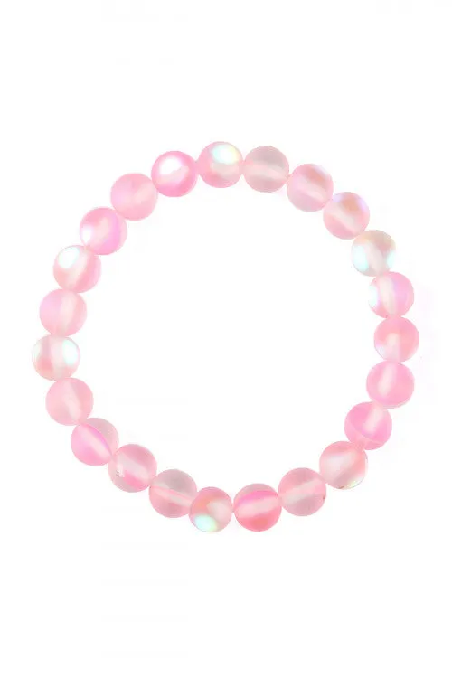 CHIC COLORED MERMAID GLASS STRETCH BRACELET