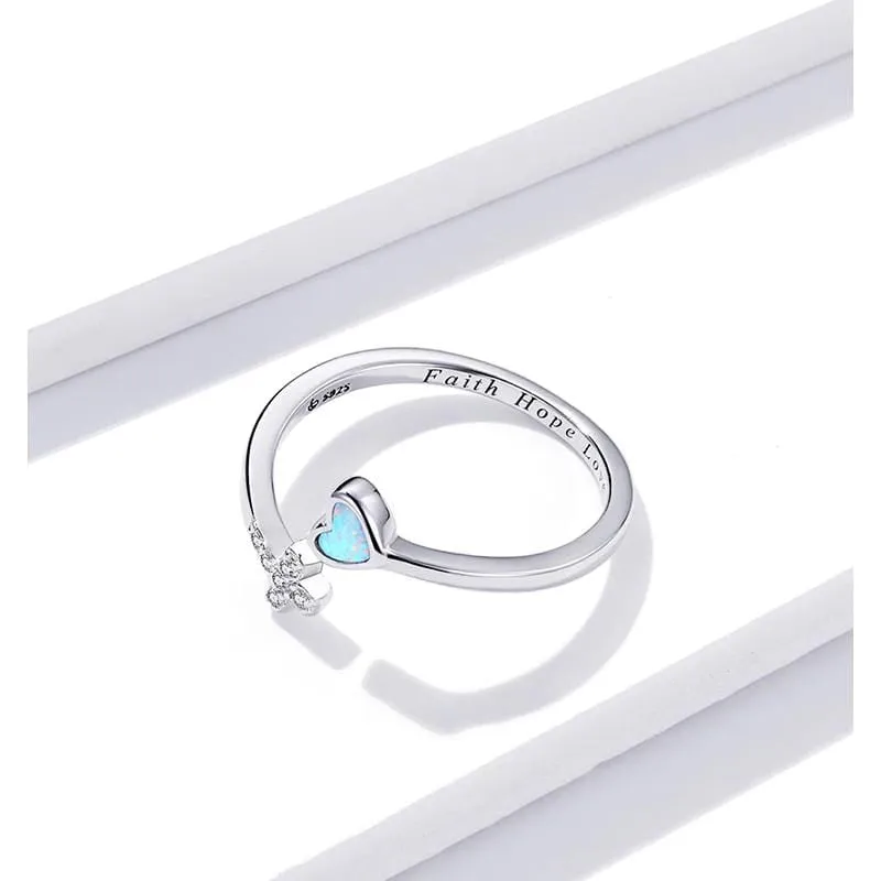 Christian Ring <br> Faith Hope Love (Silver)