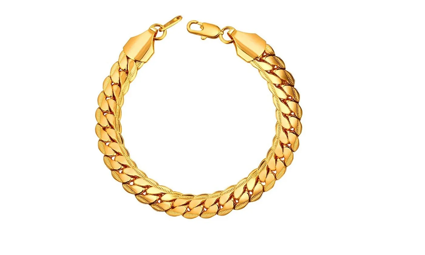 Chunky 9mm Cuban Link Snake Chain Hand Bangle