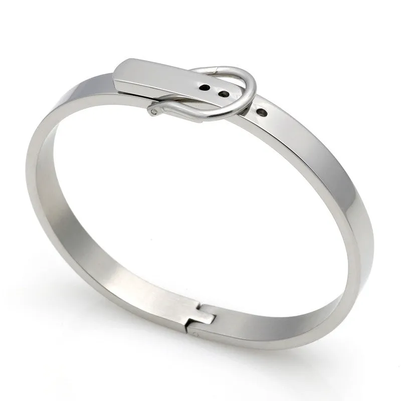Classic Buckle Series Bracelet For Women/Men Stainless Steel Bangle Silver /18K Gold Fashion Charm Bracelet Bijoux Fine Jewelry