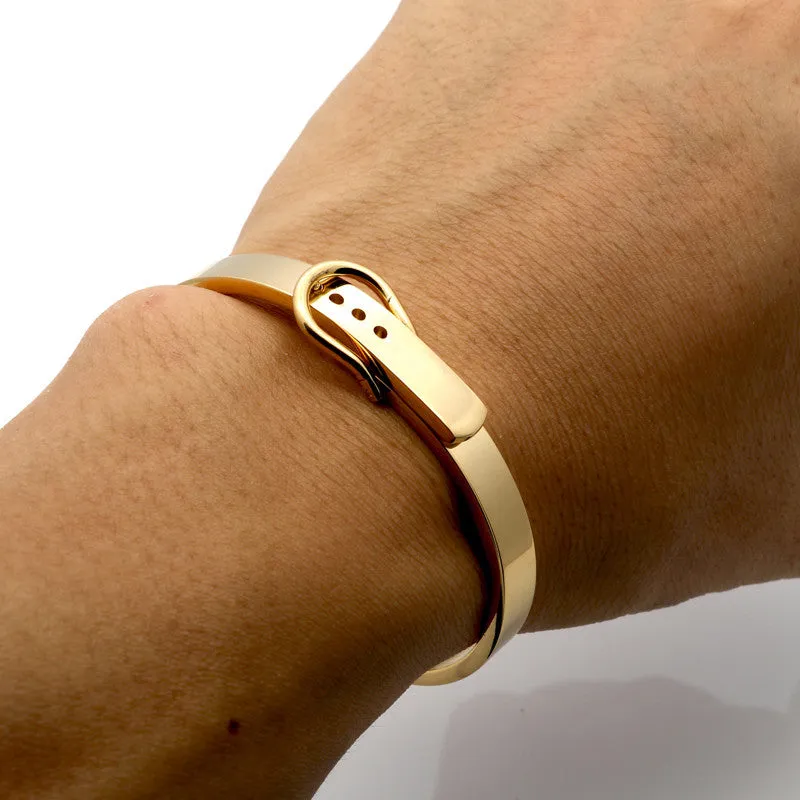 Classic Buckle Series Bracelet For Women/Men Stainless Steel Bangle Silver /18K Gold Fashion Charm Bracelet Bijoux Fine Jewelry