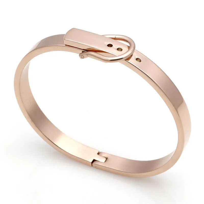 Classic Buckle Series Bracelet For Women/Men Stainless Steel Bangle Silver /18K Gold Fashion Charm Bracelet Bijoux Fine Jewelry