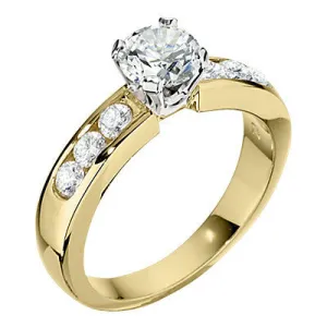Classic Channel Set Engagement Rings .48CTW