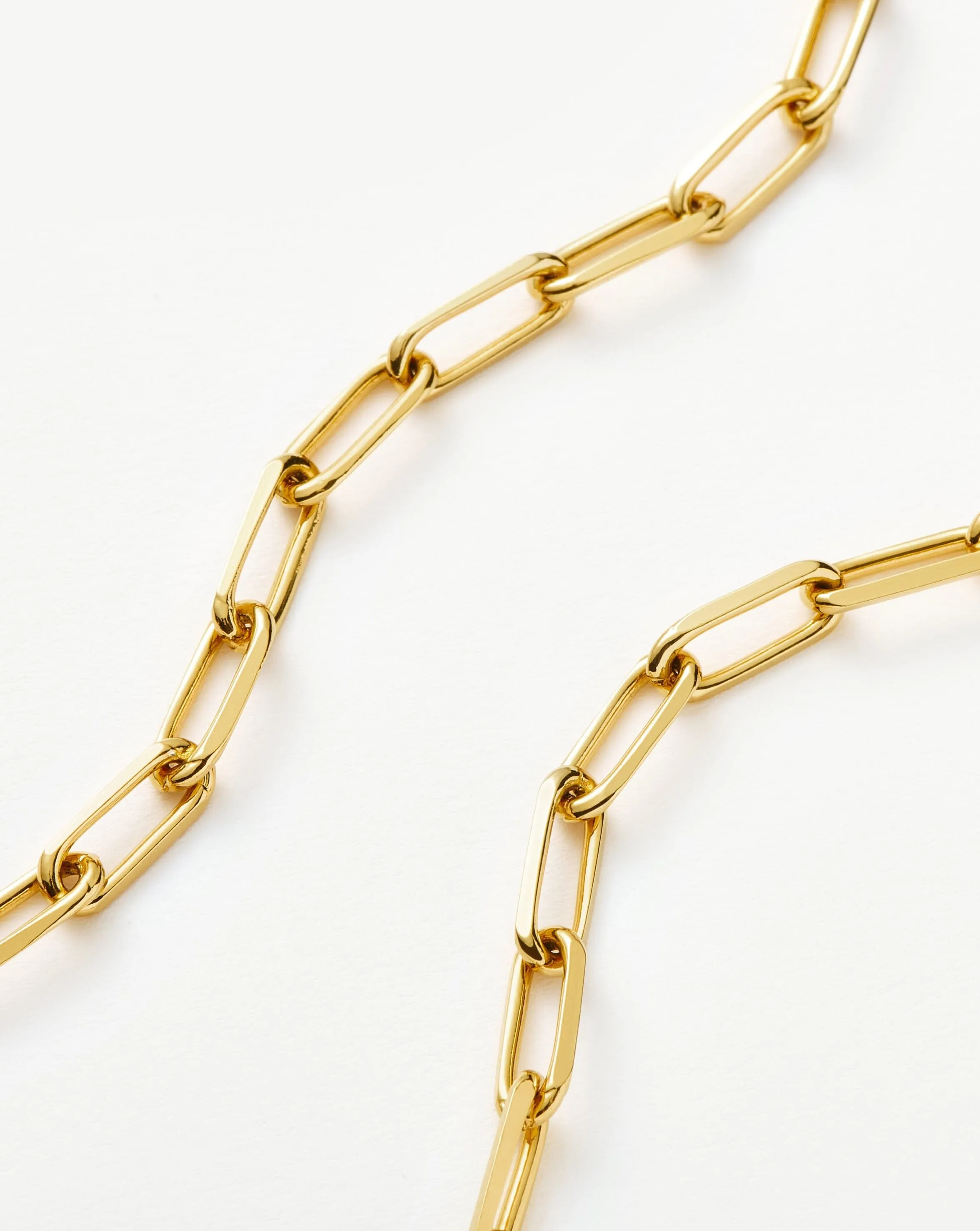 Classic Mini Short Paperclip Chain Necklace | 18ct Gold Plated