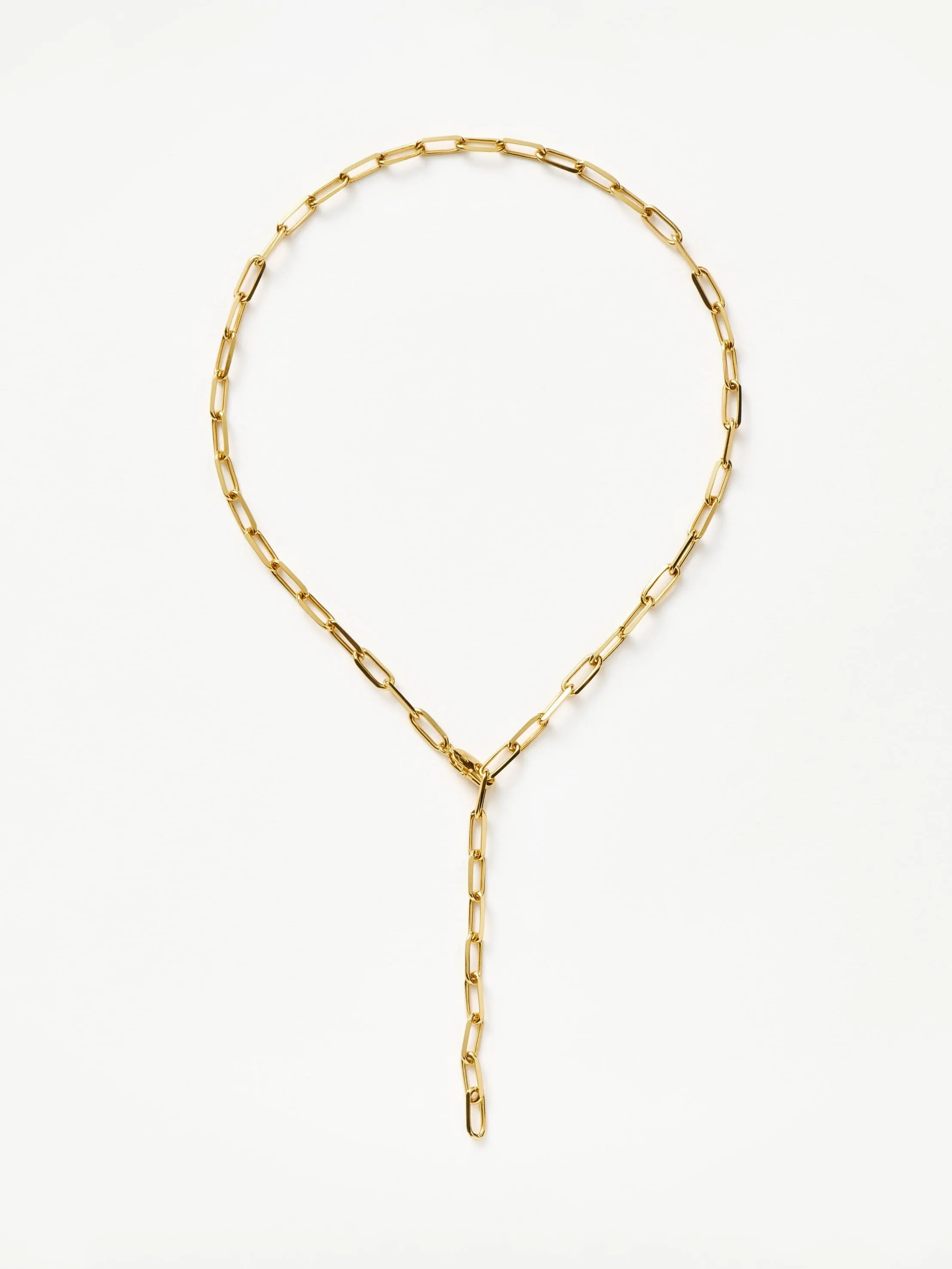 Classic Mini Short Paperclip Chain Necklace | 18ct Gold Plated