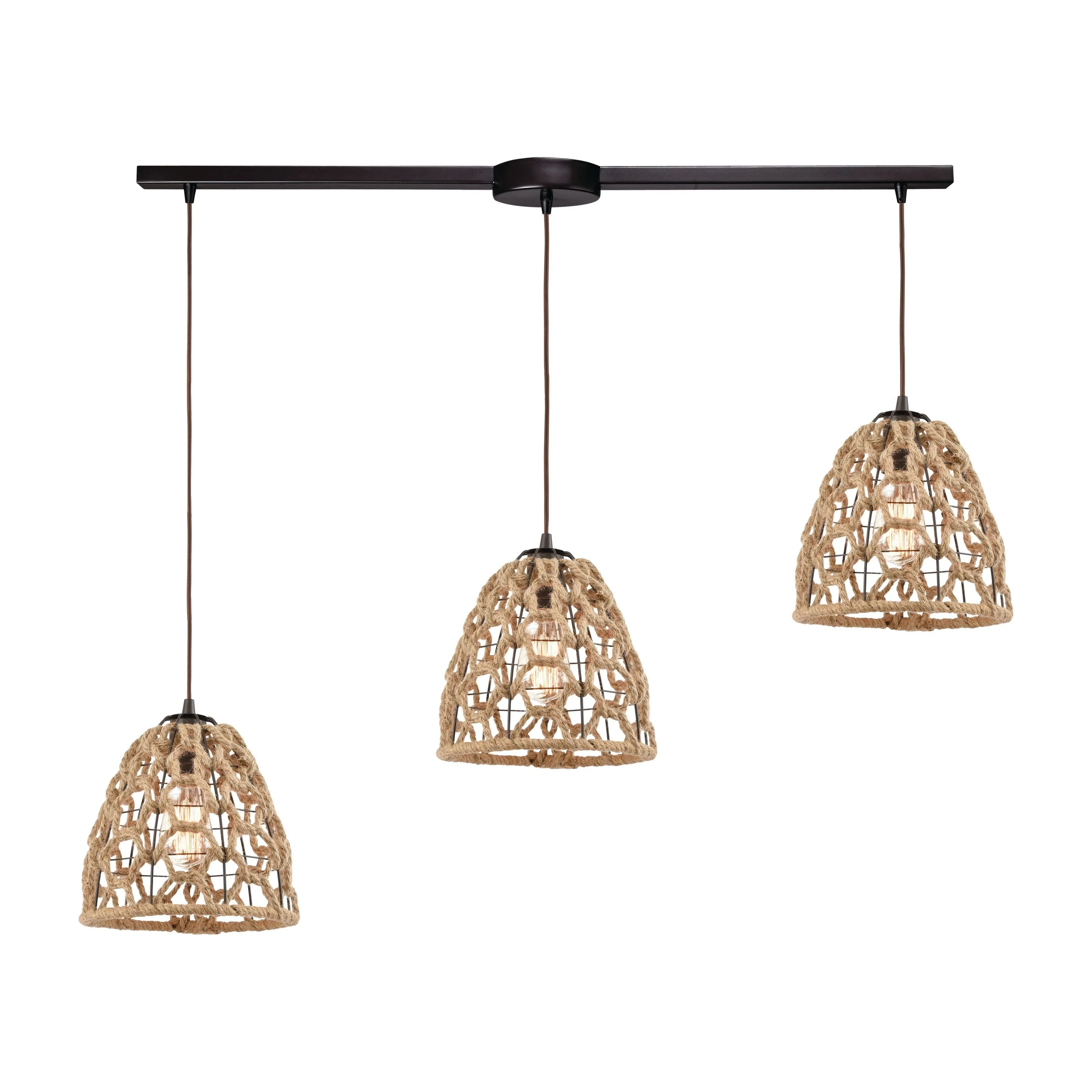 Coastal Inlet 36" Wide 3-Light Pendant