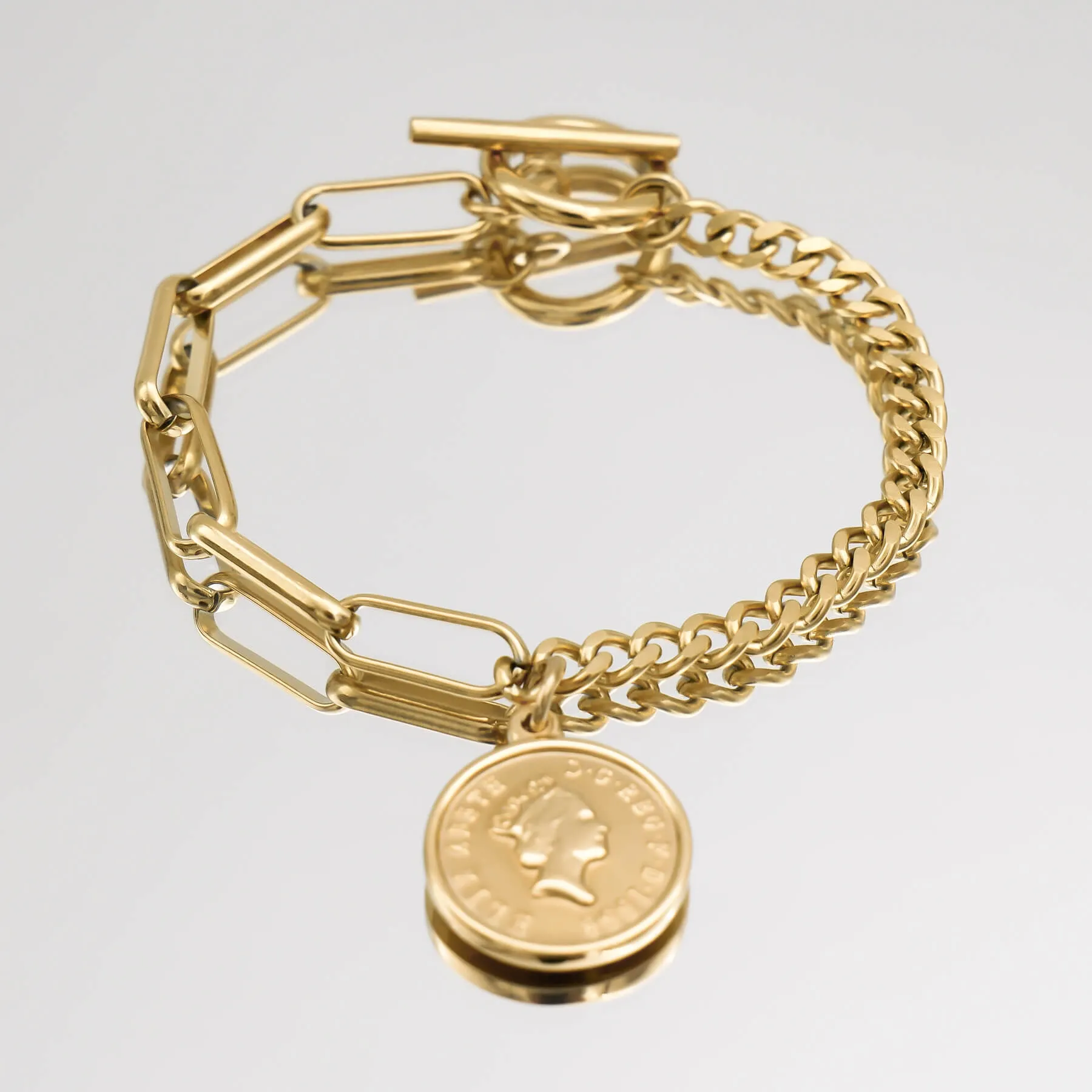 Coin Link Bracelet
