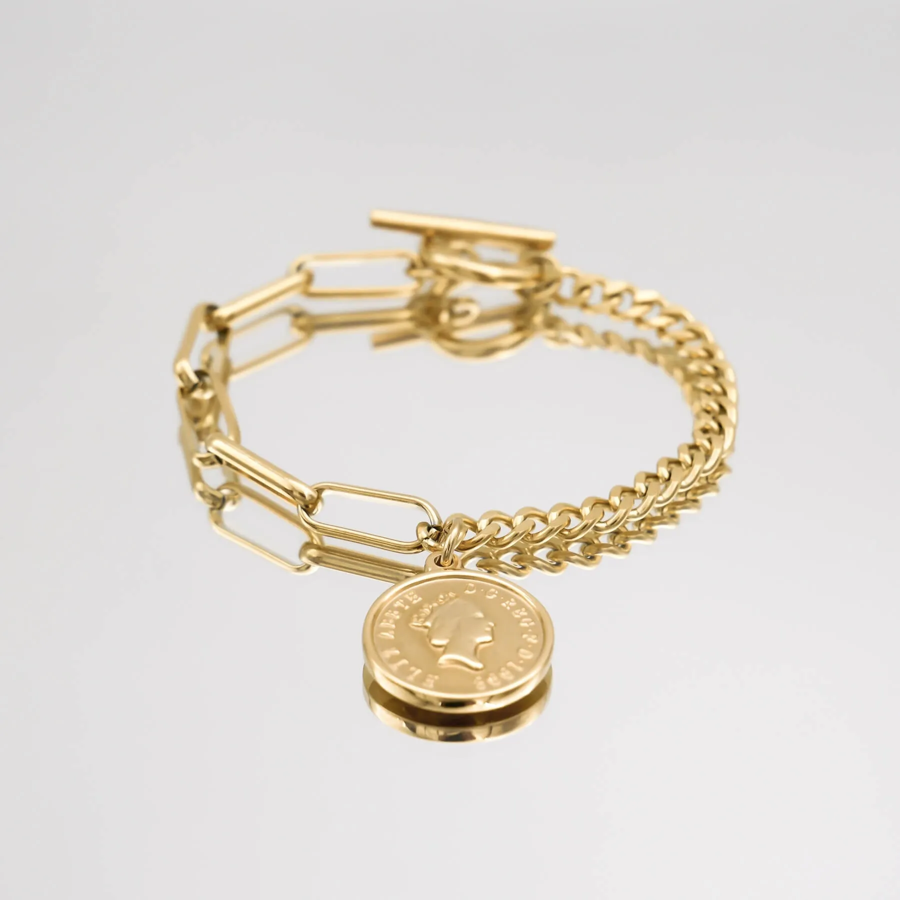 Coin Link Bracelet