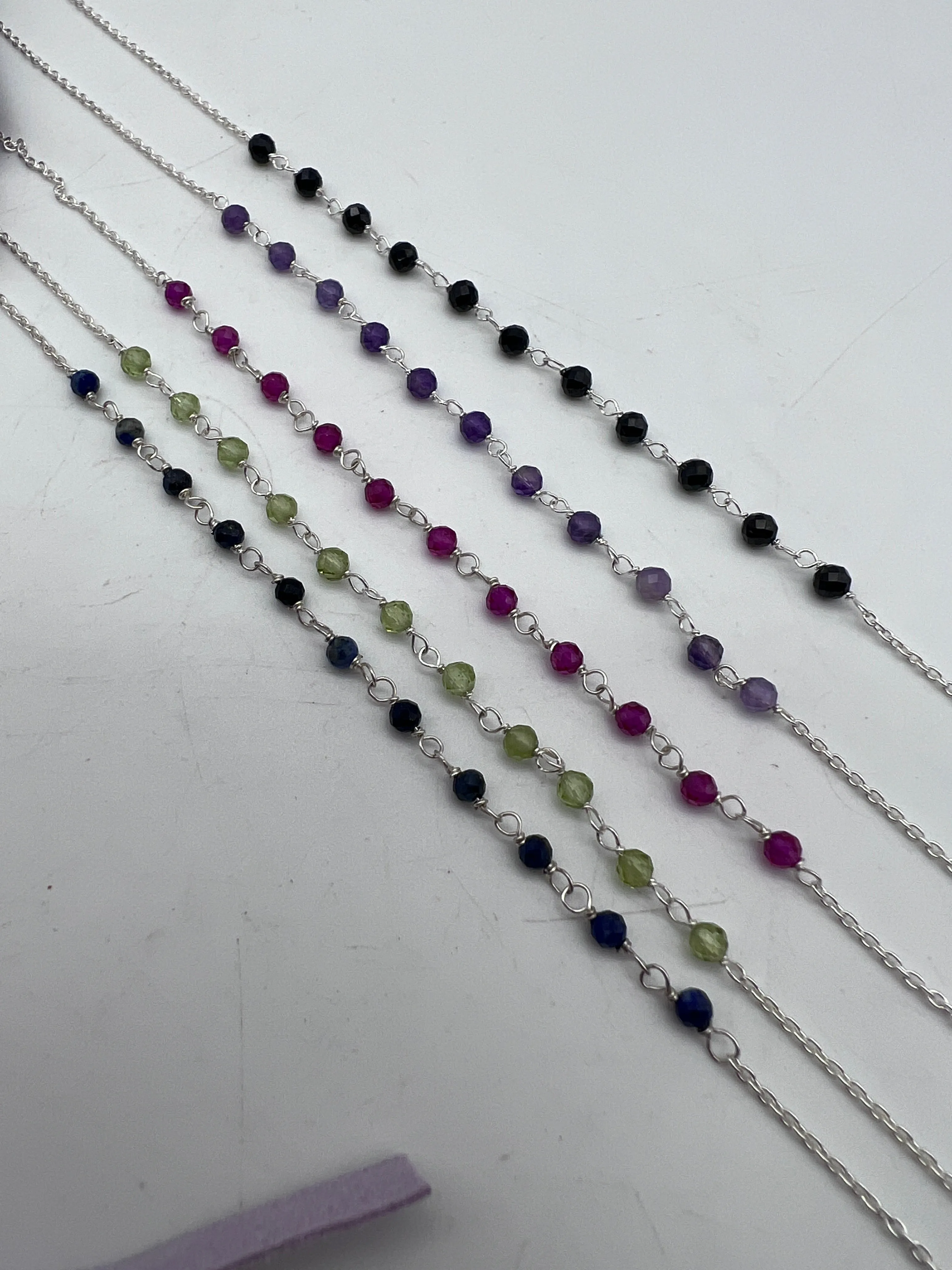 Crystal Twist Anklet - 925 Sterling Silver