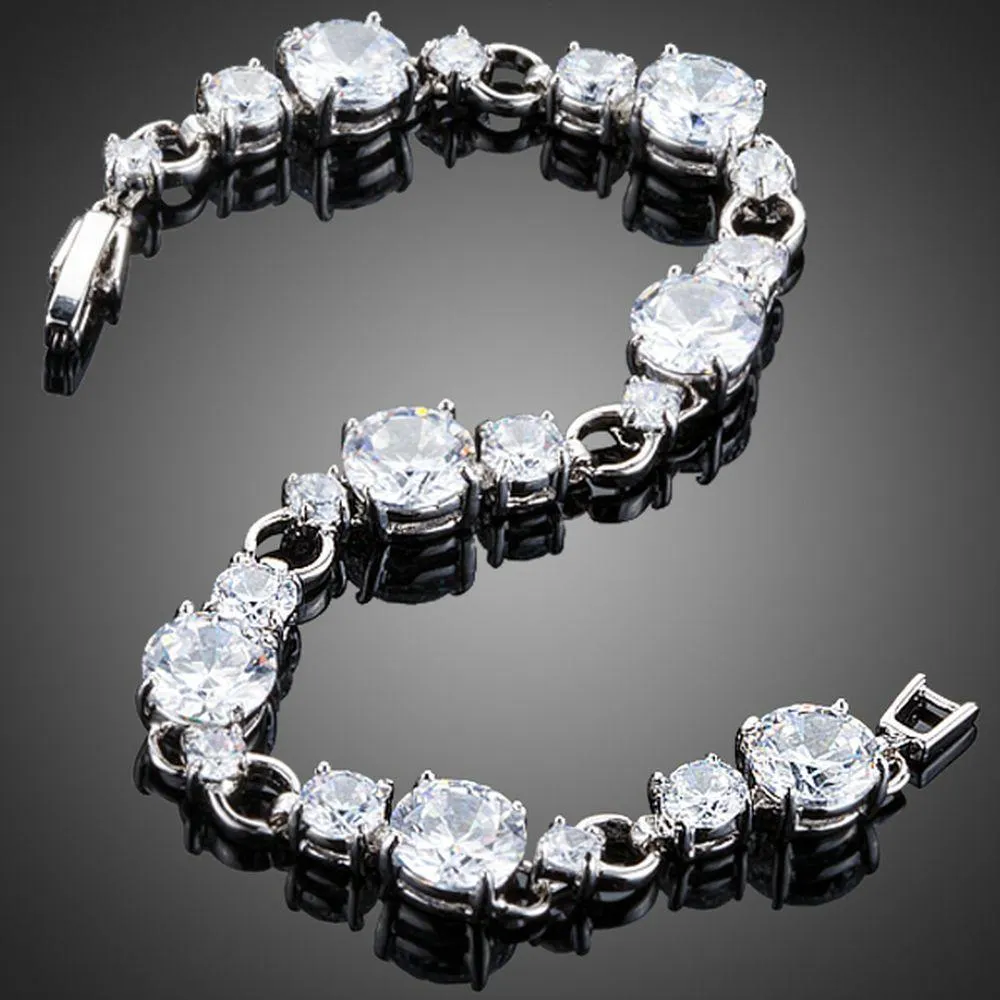 Cubic Zircon Chain Bracelet