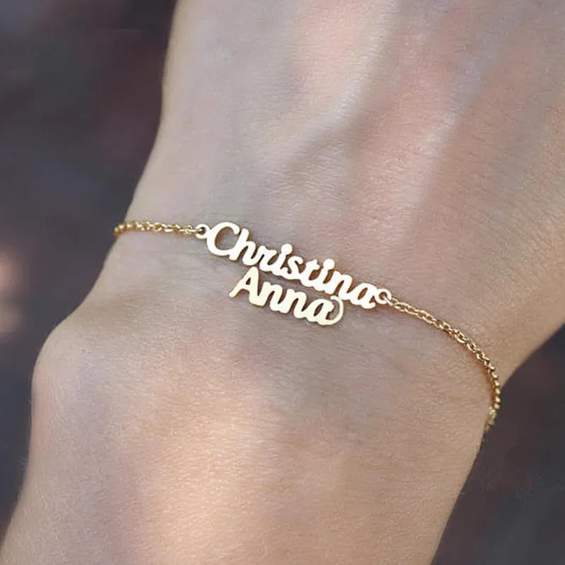 Custom Double Name Bracelet