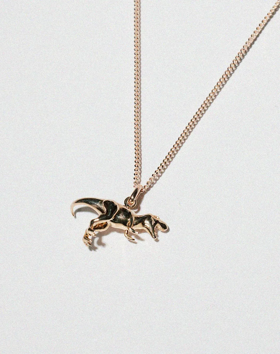 Dinosaur Charm Necklace - Gold Plated