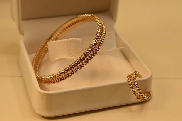 Dip Indian Gold Plated Stylish Bangles With Adjustable Ring  for Girls/Women