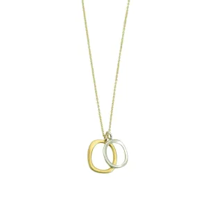 Double Small Square Pendant Necklace