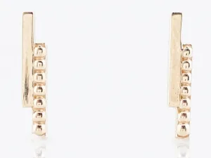 Drop Bead Earrings Modern in 14k Yellow Gold