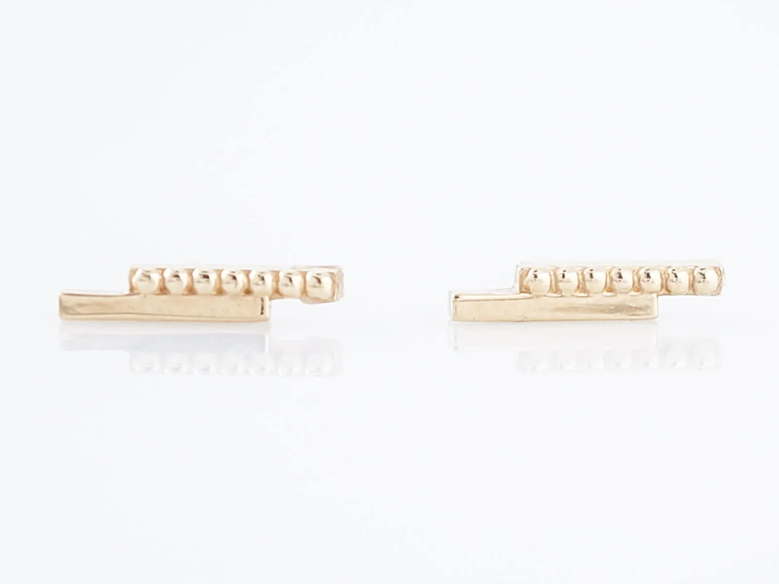 Drop Bead Earrings Modern in 14k Yellow Gold