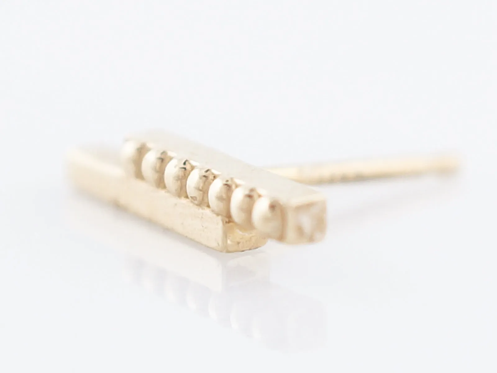 Drop Bead Earrings Modern in 14k Yellow Gold