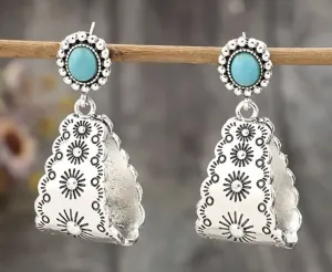Earrings - Turquoise Geo