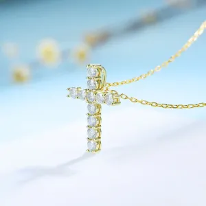 Elegant Moissanite Cross Pendants For Women