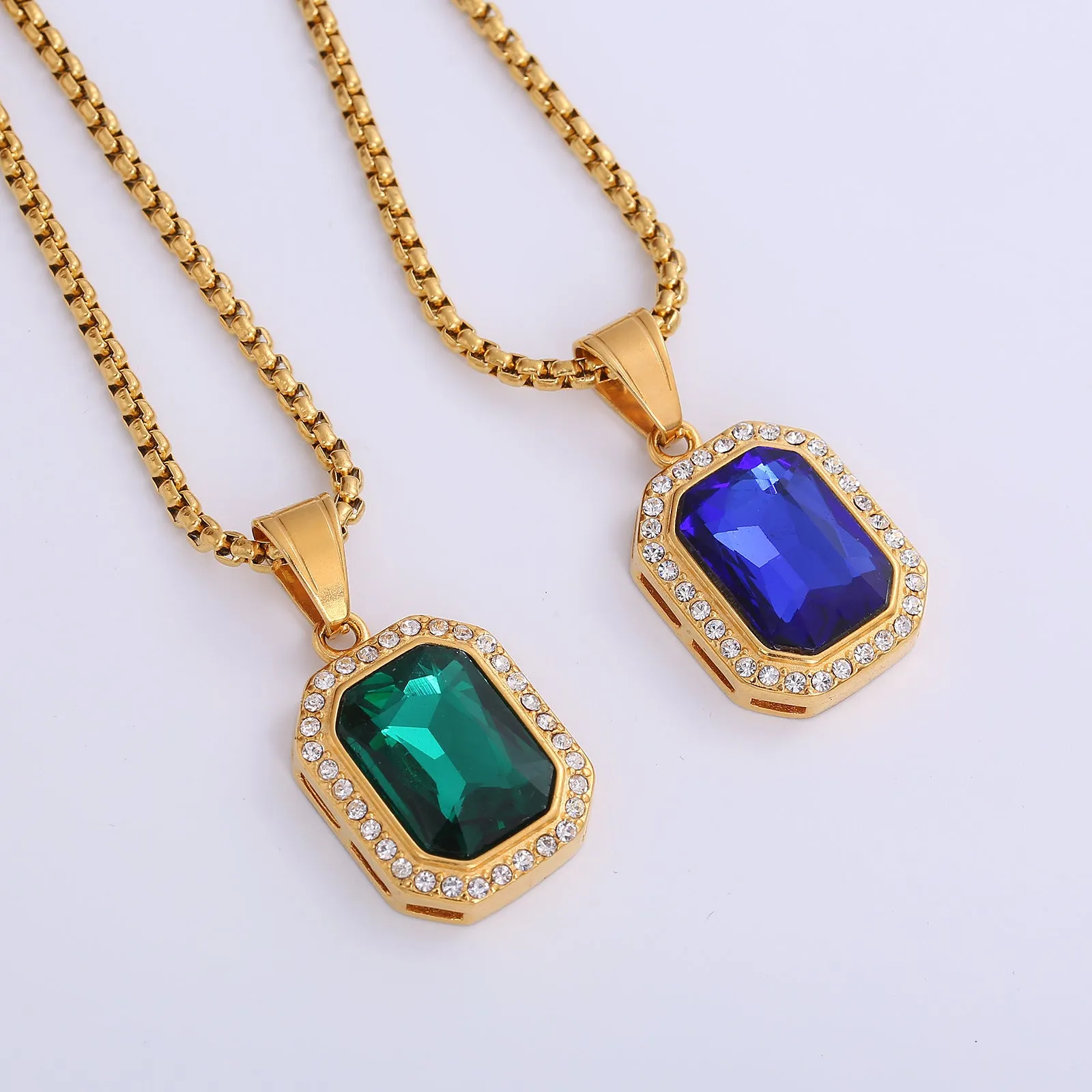 Elegant Stripe Geometric Titanium Steel Pendants