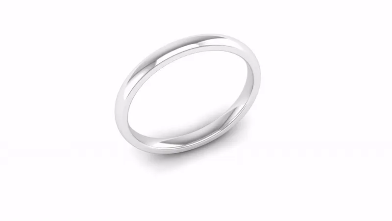 Ethical Rose Gold 2mm Traditional Court Wedding Ring