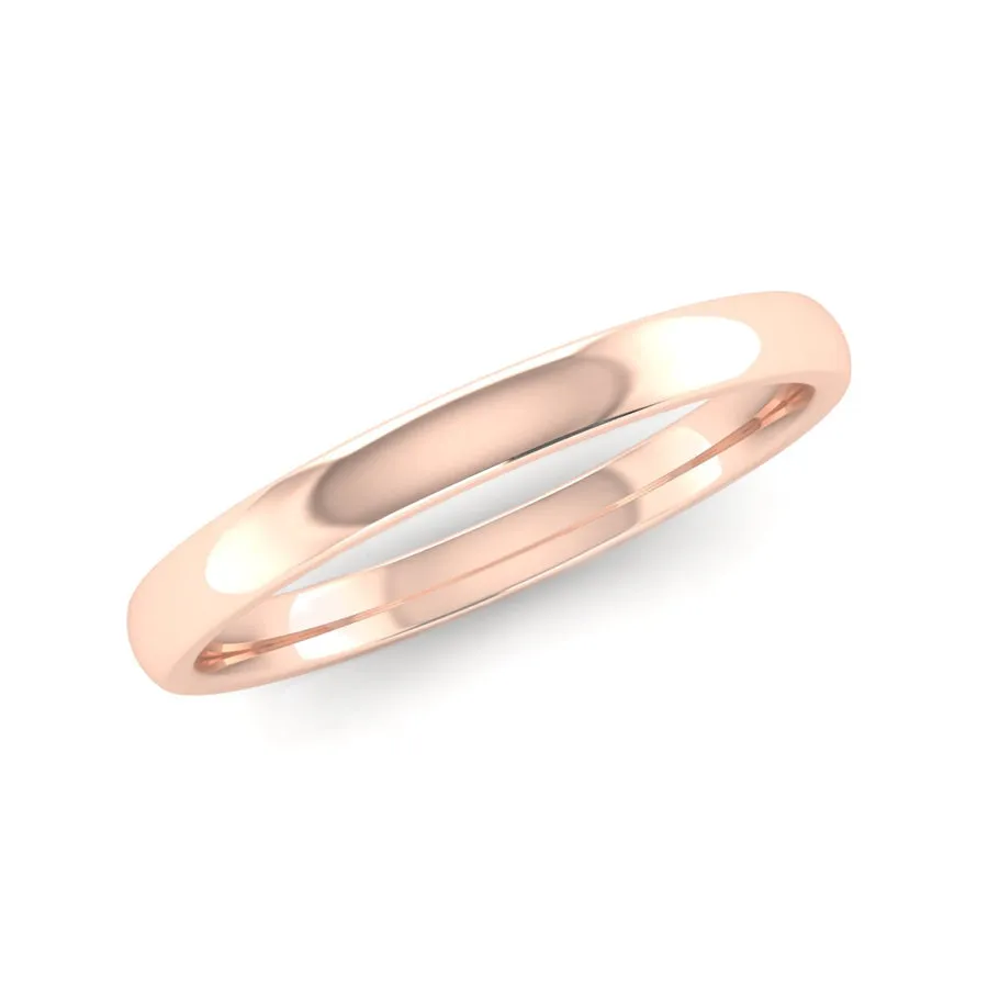 Ethical Rose Gold 2mm Traditional Court Wedding Ring