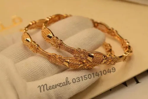 Fancy Design Gold Plated Bangles for Girls/Women
