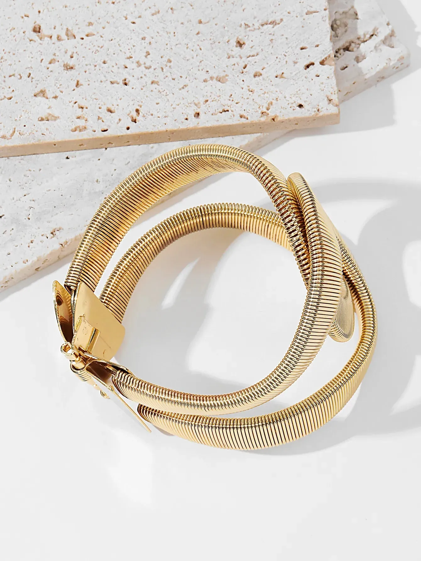 Fashion Designer Jewelry Elegent Alloy Wide Spring Cuff Bracelet Bangles