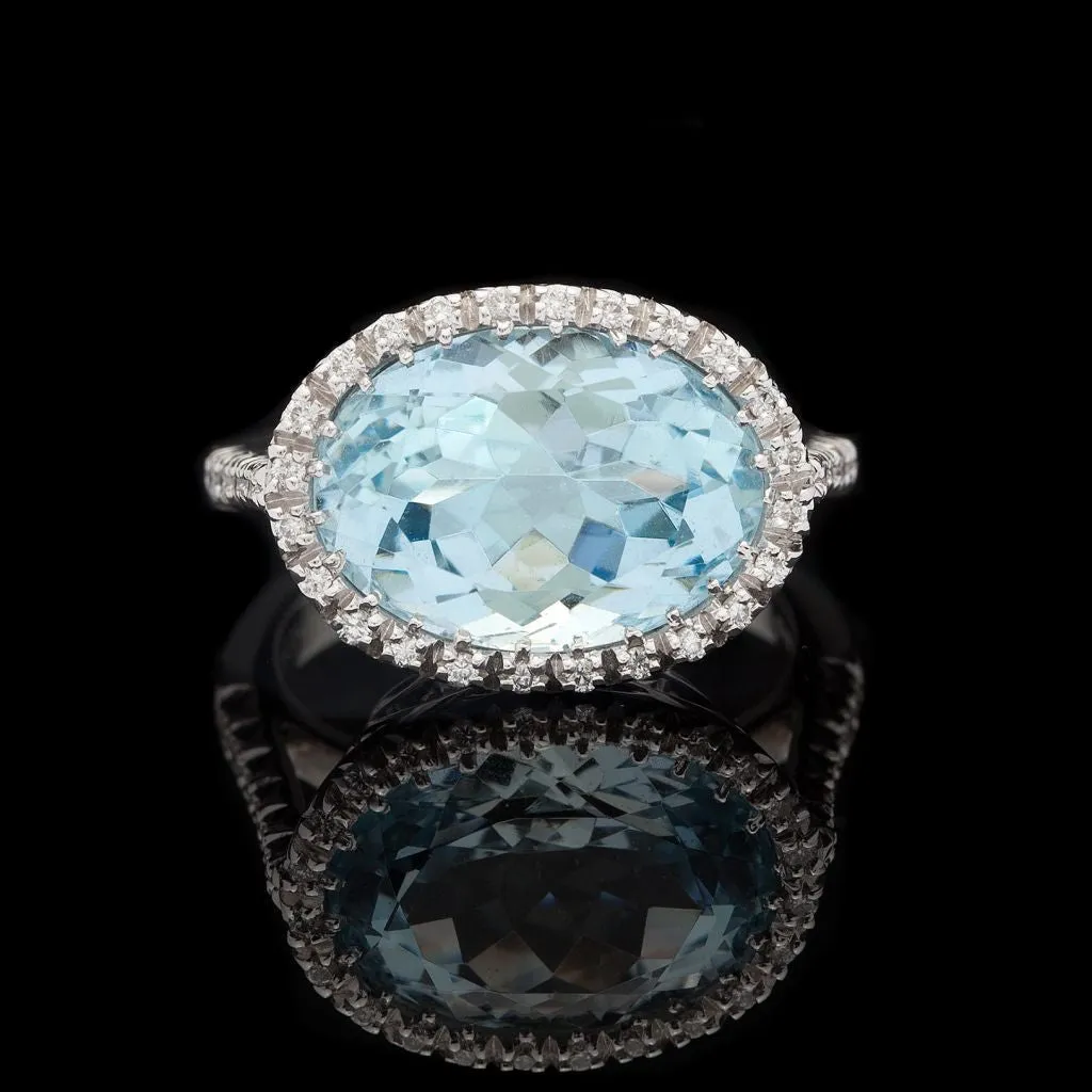 Favero Aquamarine & Diamond Ring