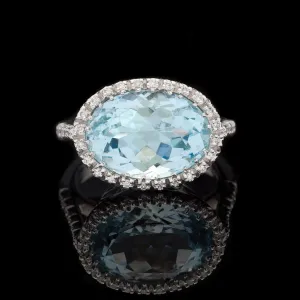 Favero Aquamarine & Diamond Ring