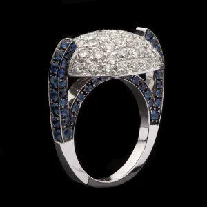 Favero Diamond & Sapphire Cocktail Ring