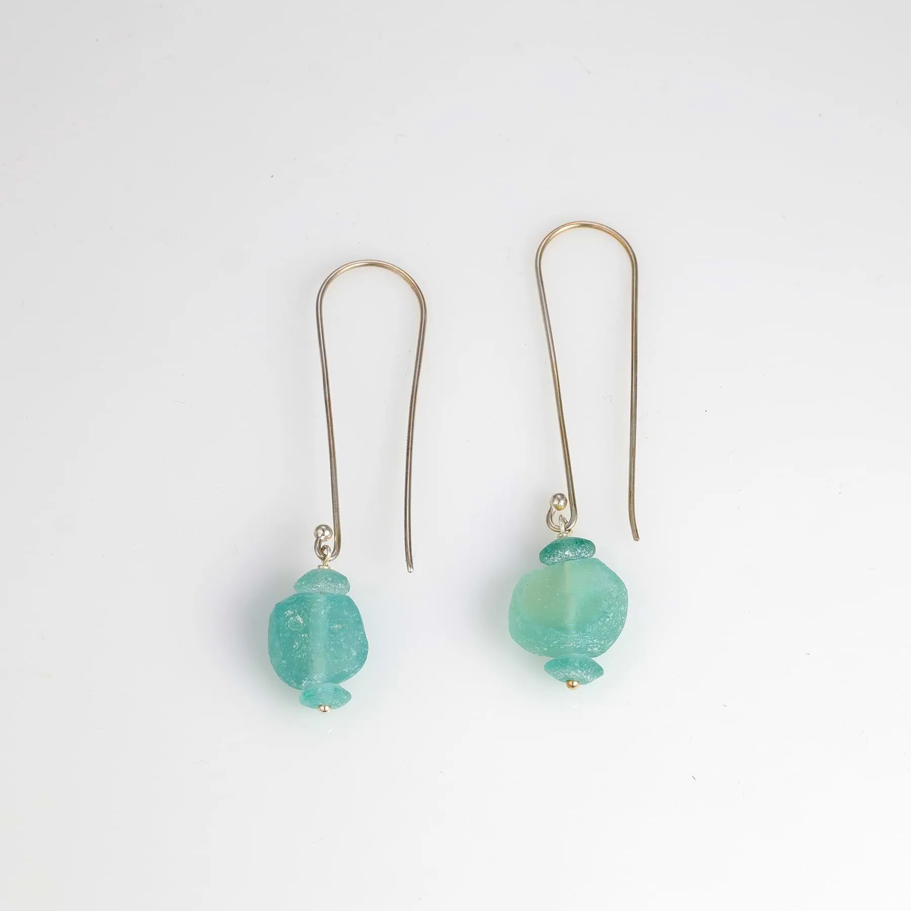 Found Beauty - Modern Minimalist Glass Coin Earrings