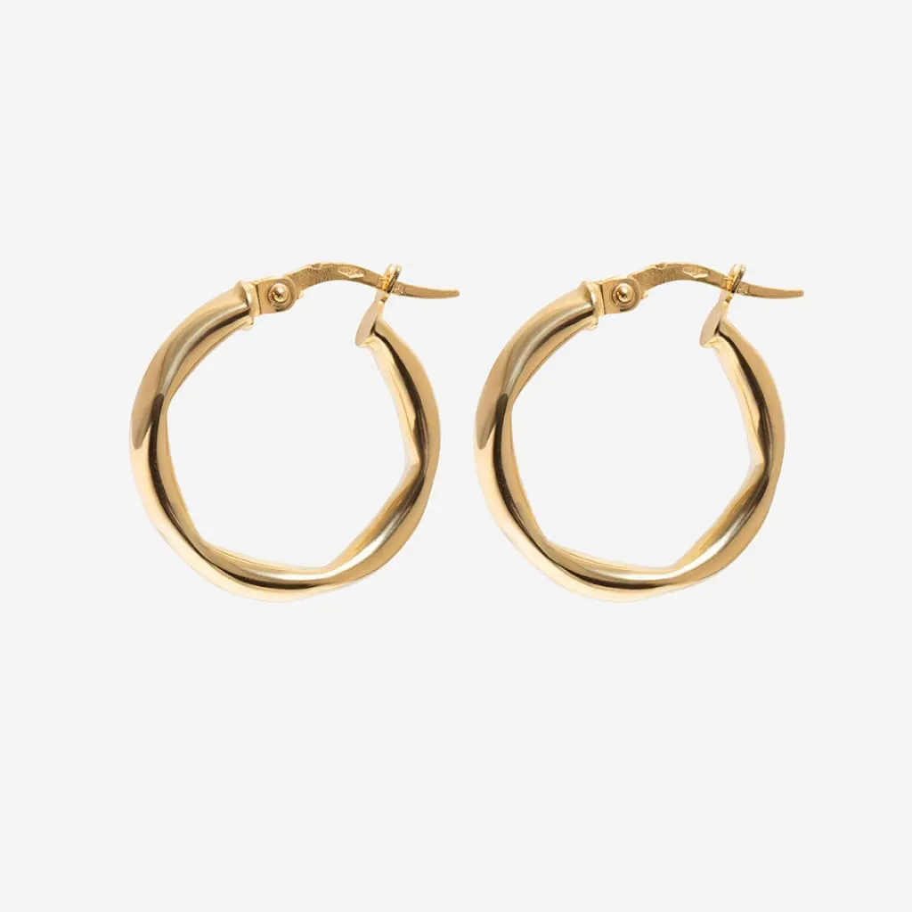 Goddess Hoop Earrings - 15mm | 9ct Gold