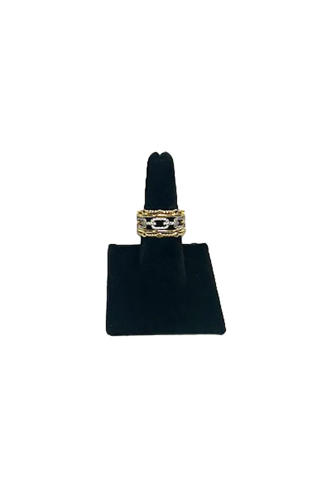Gold Pave Links Channel Ring