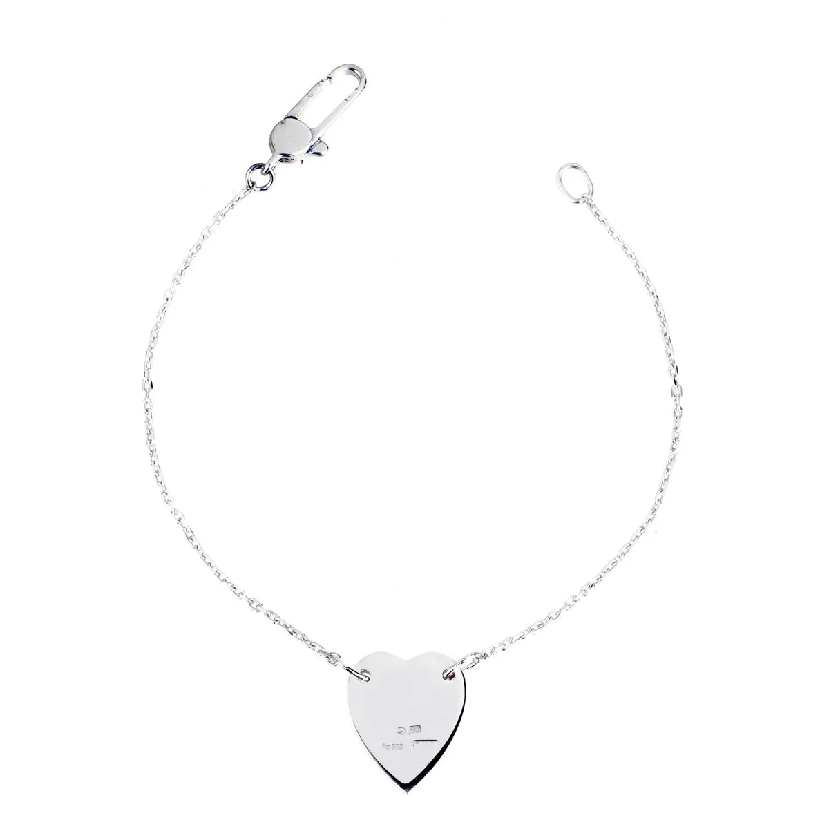 Gucci Heart Trademark Silver Bracelet