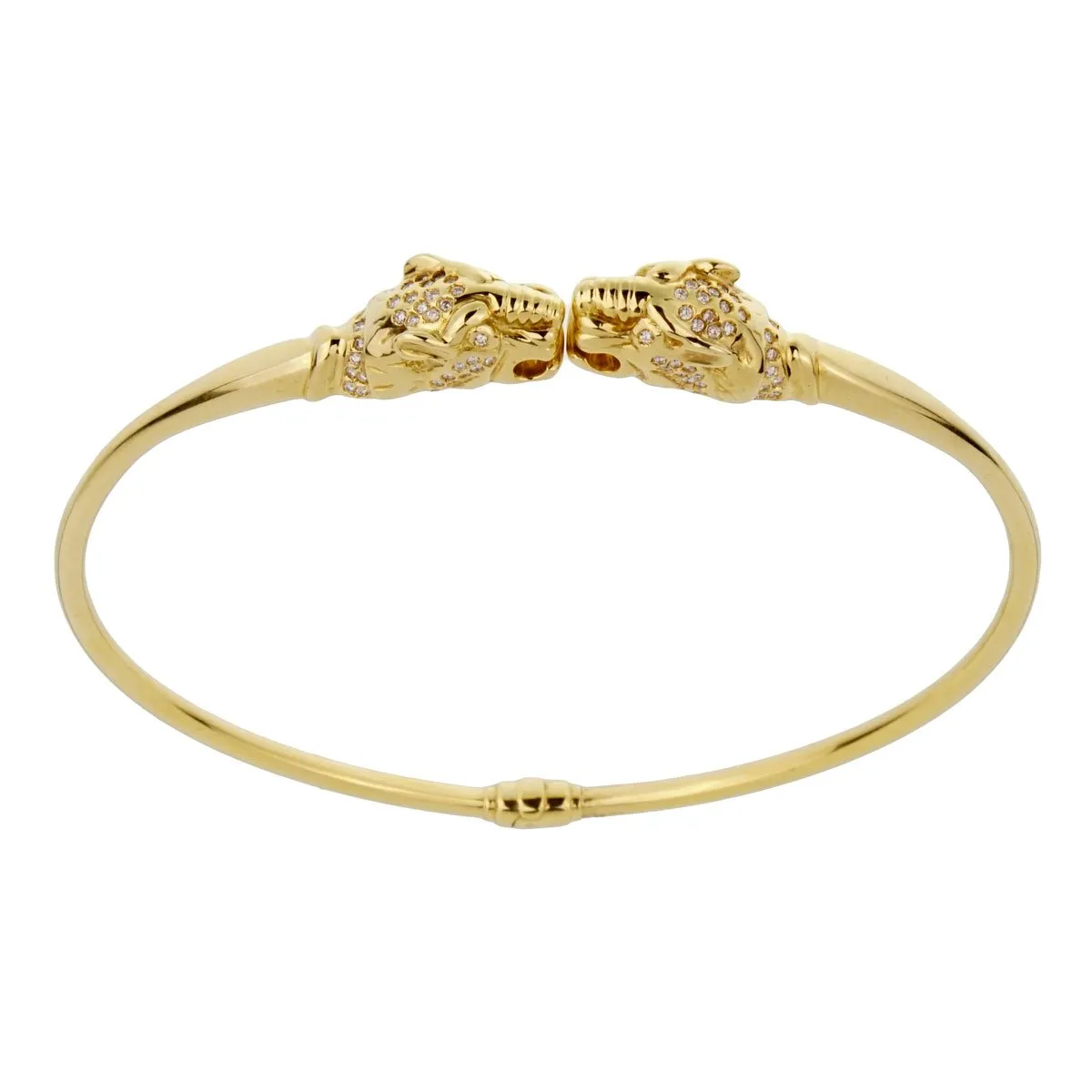 Gucci Panther Diamond Yellow Gold Necklace