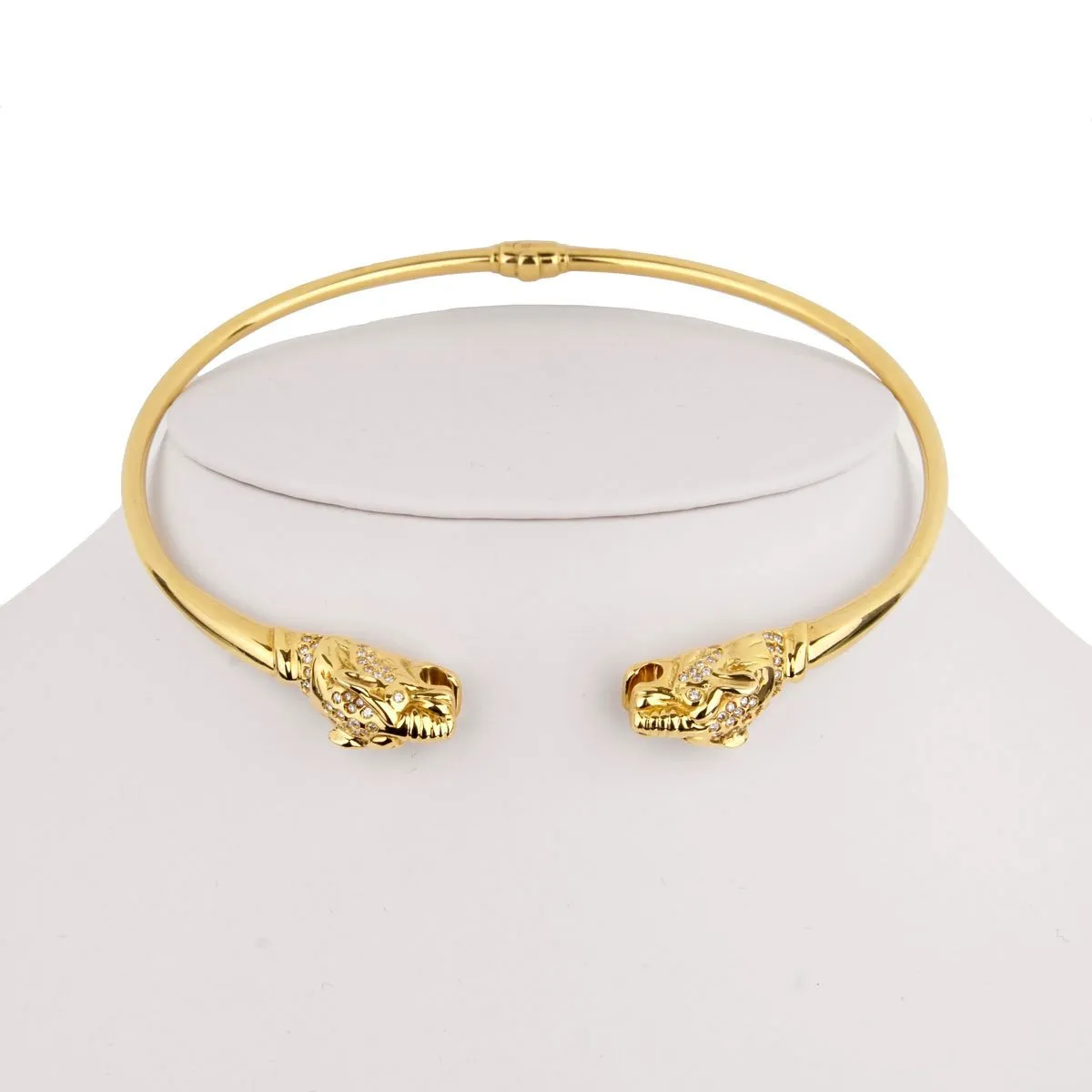 Gucci Panther Diamond Yellow Gold Necklace