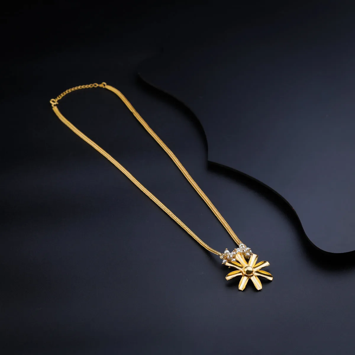 Gulbahaar Silver Pendant Necklace Gold Plated