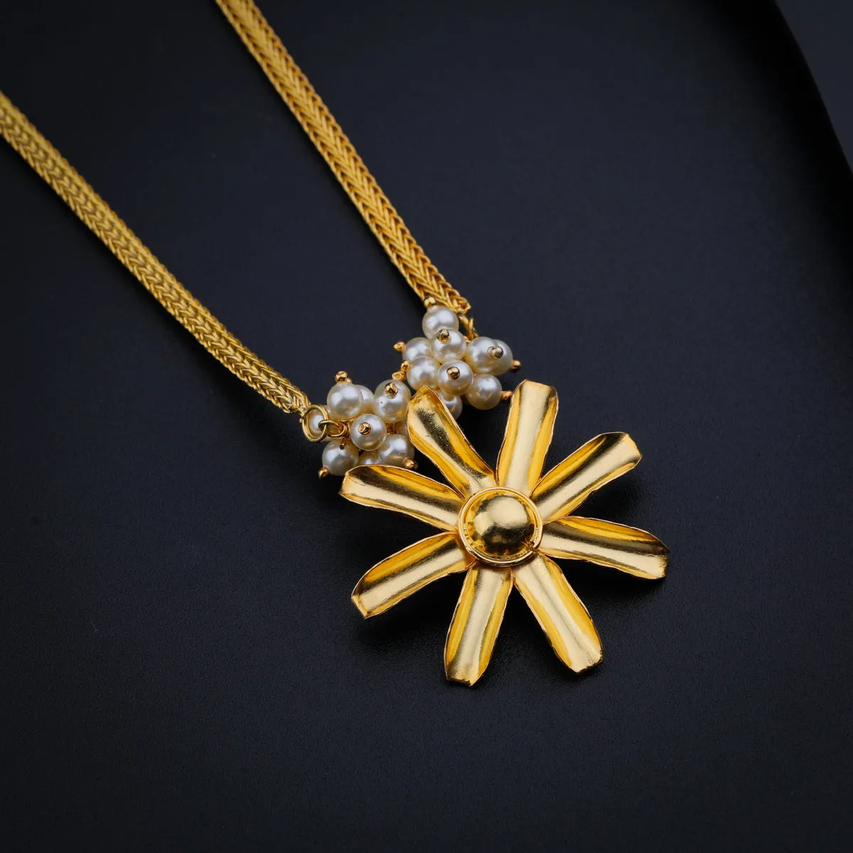 Gulbahaar Silver Pendant Necklace Gold Plated