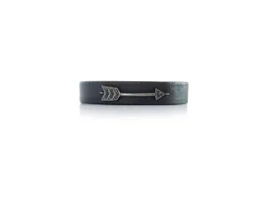Gunmetal Micro Pave SZ Arrow Bracelet