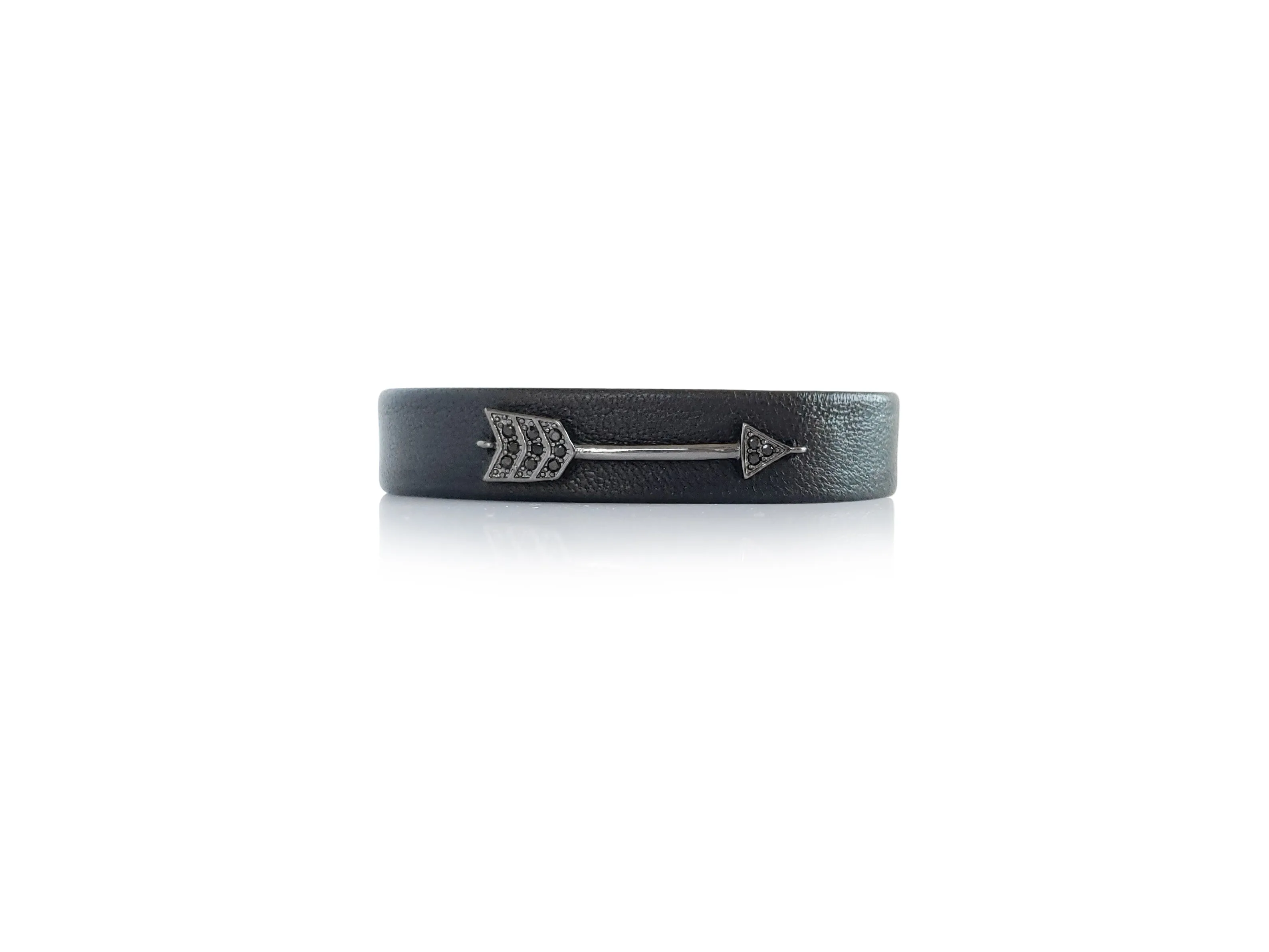 Gunmetal Micro Pave SZ Arrow Bracelet
