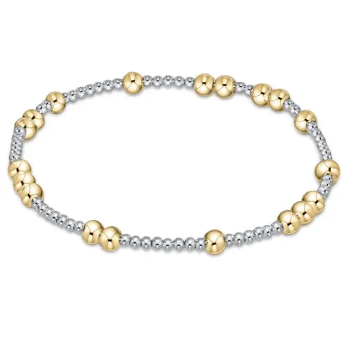 hope unwritten 4mm bracelet - mixed metal-Extends 7.25"