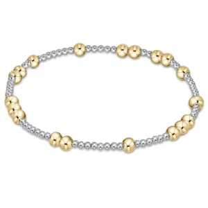 hope unwritten 4mm bracelet - mixed metal-Extends 7.25"