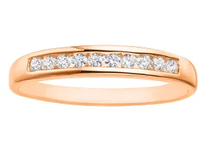 Hush 9ct Rose Gold Round Cut 0.25 Carat tw Ring