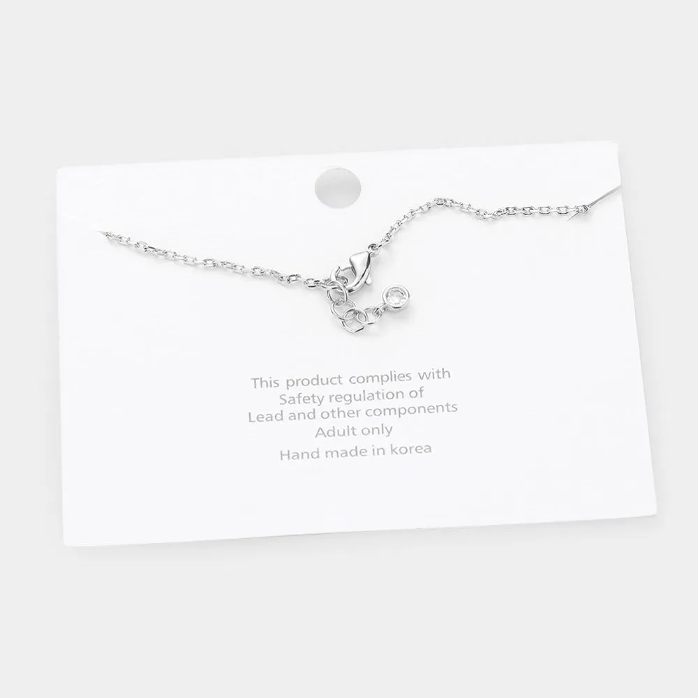 iLLASPARKZ -W- White Gold Dipped Metal Monogram Charm Bracelet