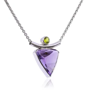 Jon Anderson 14kt white gold “pyramid-of-purple” amethyst pendant