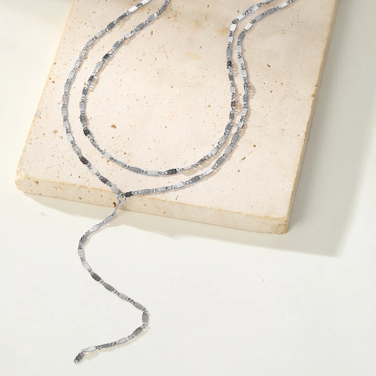 Layered Y Chain Necklace Waterproof