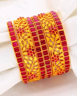LEAF WITH FLORET DESIGNER BANGLES