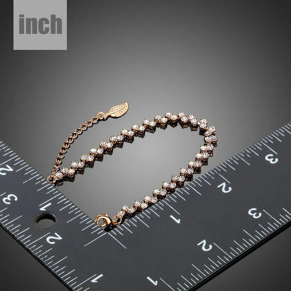 Lobster Cubic Zirconia Leaf Bracelet