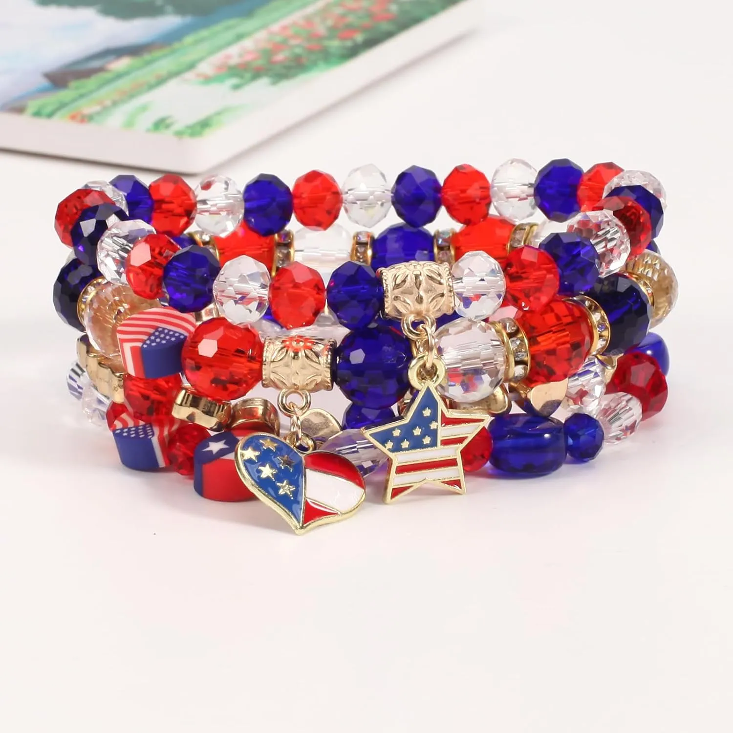 Lonext Halloween Bracelets Stackable Heishi Beaded Stretch Bracelets